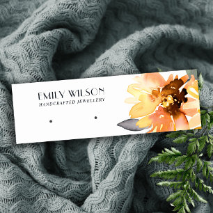 HERFST ZONNEBLOEM HERFST STUD OORBEL DISPLAY KAART MINI VISITEKAARTJE