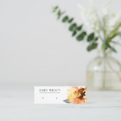 HERFST ZONNEBLOEM HERFST STUD OORBEL DISPLAY KAART MINI VISITEKAARTJE (Staand voorkant)