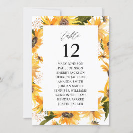 Herfst Zonnebloem Kabelnummer Zitkuur Kaart