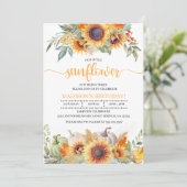 Herfst Zonnebloem Kinderen Vervroegde dag Kaart (Staand voorkant)