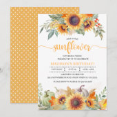 Herfst Zonnebloem Kinderen Vervroegde dag Kaart (Voorkant / Achterkant)