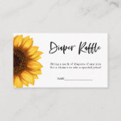 Herfst Zonnebloem | Luierloof | Baby shower Informatiekaartje (Voorkant)