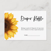 Herfst Zonnebloem | Luierloof | Baby shower Informatiekaartje (Voorkant)