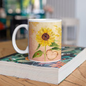 herfst zonnebloem met citaat voor haar koffiemok