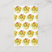 Herfst Zonnebloem Pompoen Baby shower Luier Raffle Informatiekaartje (Achterkant)