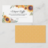 Herfst - Zonnebloem - Raffle-behuizing Informatiekaartje (Voorkant / Achterkant)