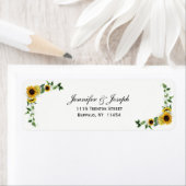 Herfst Zonnebloem Rustic Barn Country Wedding Etiket (Insitu)