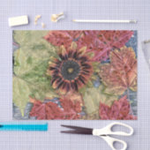  herfst zonnebloem Rustic Brown Maple Leaves Tissuepapier (Craft)