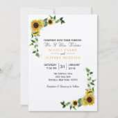 Herfst zonnebloem rustieke schuur land bruiloft Ka Kaart (Voorkant)