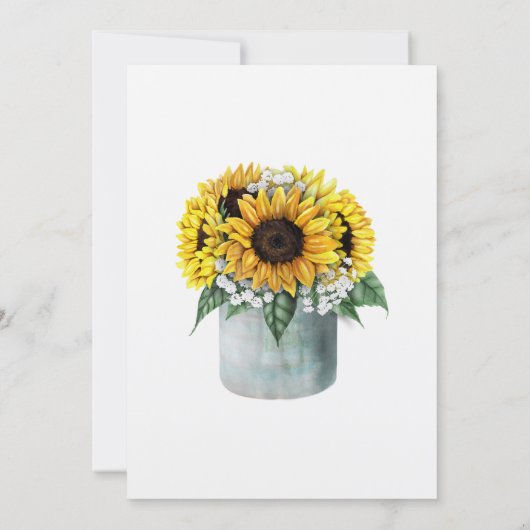 Herfst zonnebloem rustieke schuur land bruiloft Ka Kaart (Achterkant)