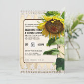 Herfst Zonnebloem Rustige Houtbijen Kaart (Staand voorkant)