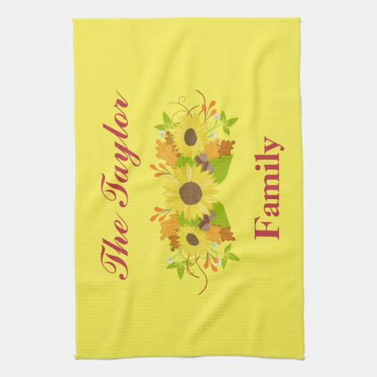 Herfst Zonnebloem Schoonheid Theedoek (Verticaal)