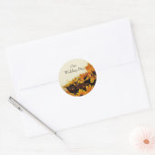 Herfst Zonnebloem Stickers (Envelop)