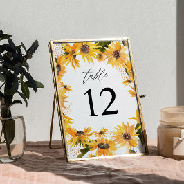 Herfst Zonnebloem Tafelnummer