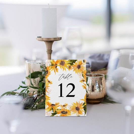 Herfst Zonnebloem Tafelnummer