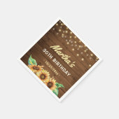 Herfst Zonnebloem Verjaardagsfeest Herfst Rustieke Servet (Hoek)