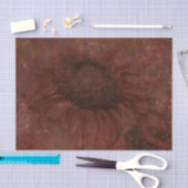 Herfst Zonnebloem Vintage Donker Roest Grunge Text Tissuepapier (Craft)