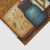 Herfst Zonnebloem Vogel Op Keuken Tafel Decoupage Tissuepapier (Detail)