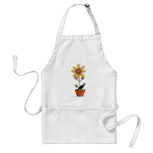 Herfst Zonnebloem, voor volwassen keuken Standaard Schort (Voorkant)