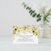 Herfst Zonnebloem Vrijgezellenfeest Display Douche Informatiekaartje (Staand voorkant)