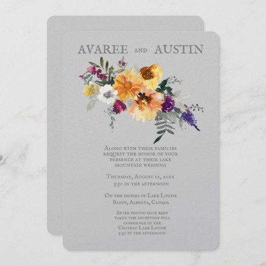 Herfst Zonnebloemen (Voorkant / Achterkant)