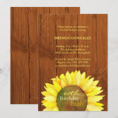 Herfst Zonnebloemen 60e verjaardag Kaart (Voorkant / Achterkant)