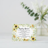 Herfst Zonnebloemen Baby shower Gift Display Informatiekaartje (Staand voorkant)