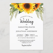 Herfst Zonnebloemen Bruiloft