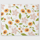 Herfst Zonnebloemen Cadeaupapier (Vlak)