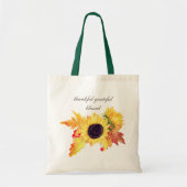 Herfst zonnebloemen dankbaar dankbaar gezegend | B Tote Bag (Voorkant)