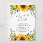 Herfst Zonnebloemen en Groenen Brunch & Bubbly Kaart (Voorkant)
