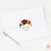 Herfst Zonnebloemen en Vrijgezellenfeest van Bourg Ronde Sticker (Envelop)