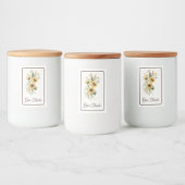 Herfst Zonnebloemen Geef Dankbaarheid Script Voedselcontainer Etiket (Flessen)