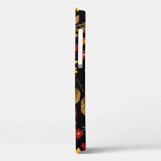 Herfst Zonnebloemen: Maple zwarte achtergrond Case-Mate iPhone Case (Achterkant / Links)