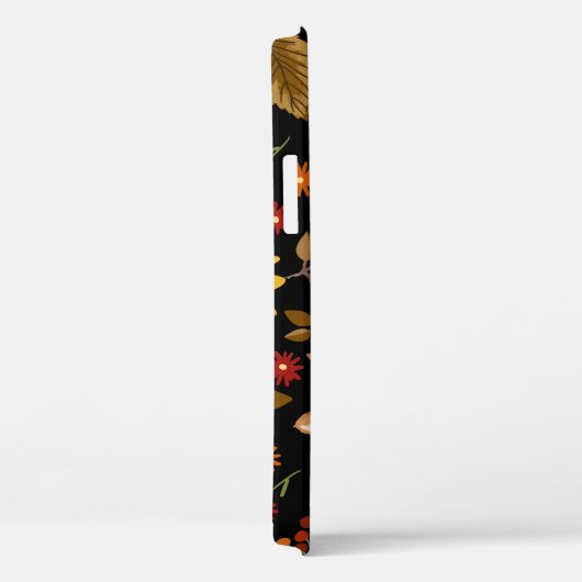 Herfst Zonnebloemen: Maple zwarte achtergrond Case-Mate iPhone Case (Achterkant / Rechts)