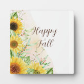 Herfst zonnebloemen met aanpasbare tekst fotoplaat (Voorkant)