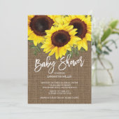 Herfst Zonnebloemen Neutraal Baby shower Kaart (Staand voorkant)