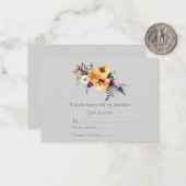 Herfst Zonnebloemen Notitiekaartje (Voorkant / Achterkant in situ)