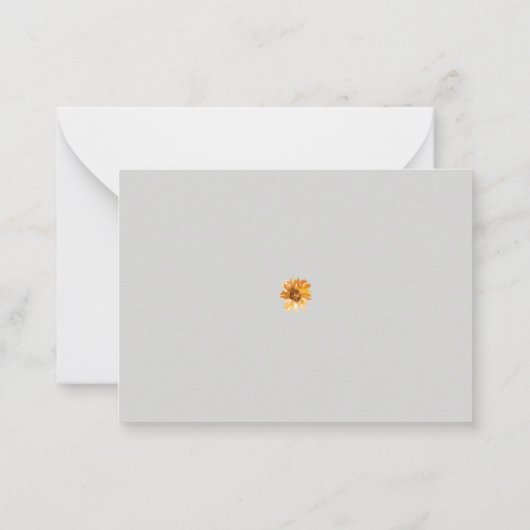 Herfst Zonnebloemen Notitiekaartje (Achterkant)