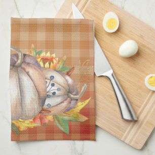 Herfst Zonnebloemen & Oogst Pompoenen Theedoek