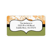 Herfst Zonnebloemen Retouradreslabel Etiket (Voorkant)