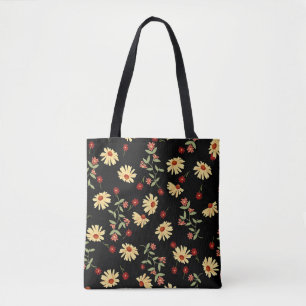 Herfst Zonnebloemen: rood-Oranje harmonie. Tote Bag