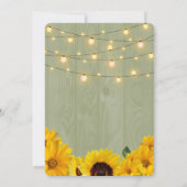 Herfst Zonnebloemen Sage Wood Lights Ons huwelijk Kaart (Achterkant)
