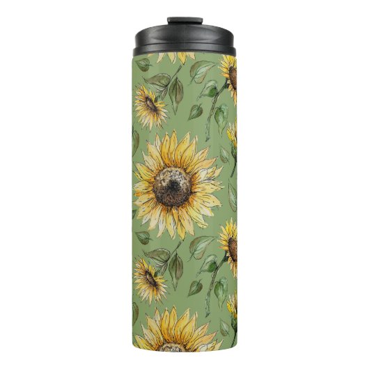 Herfst Zonnebloemen Thermosbeker (Voorkant)