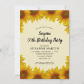 Herfst Zonnebloemen | Verrassing 50ste verjaardags Kaart (Voorkant)