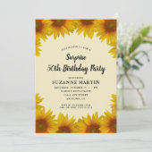 Herfst Zonnebloemen | Verrassing 50ste verjaardags Kaart (Staand voorkant)