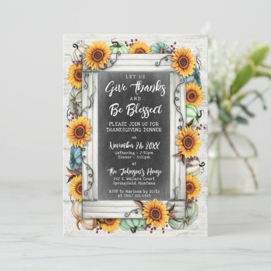 Herfst Zonnebloemen Zonnebloemen Zonnebloem Blesse Kaart (Staand voorkant)