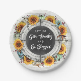 Herfst Zonnebloemen Zonnebloemen Zonnebloem Blesse Papieren Bordje