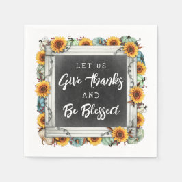 Herfst Zonnebloemen Zonnebloemen Zonnebloem Blesse Servet