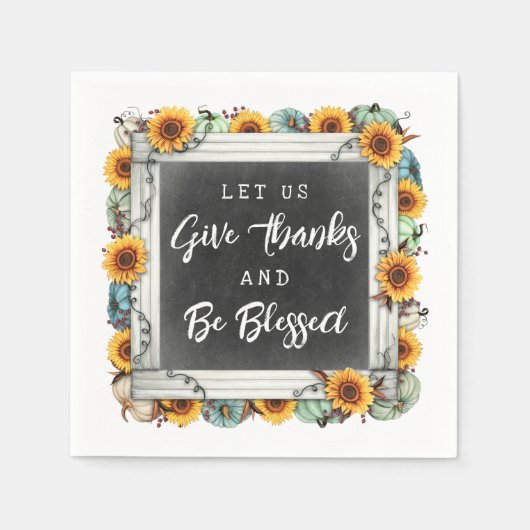 Herfst Zonnebloemen Zonnebloemen Zonnebloem Blesse Servet (Voorkant)